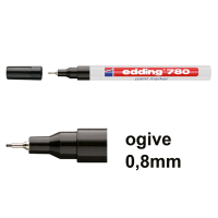 Offre : 10x Edding 780 marqueur peinture à encre brillante (0,8 mm ogive) - noir