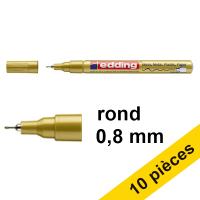 Offre : 10x Edding 780 marqueur peinture à encre brillante (0,8 mm ogive) - or