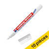 Offre : 10x Edding 8046 marqueur permanent industriel (ogive de 1 - 3 mm) - blanc