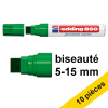 Offre : 10x Edding 850 marqueur permanent (5 - 15 mm pointe biseautée) - vert 239923 - 1