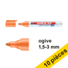 Offre : 10x Edding 95 marqueur pour tableaux en verre (1,5 - 3 mm ogive) - orange 240595 - 1