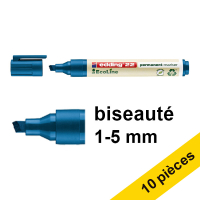 Edding Offre : 10x Edding EcoLine 22 marqueur permanent (1 - 5 mm biseauté) - bleu  240365