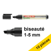 Offre : 10x Edding EcoLine 29 marqueur pour tableau blanc (1 - 5 mm biseautée) - noir 240371 - 1