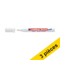 Offre : 3x Edding 8200 marqueur joints (2 - 4 mm ogive) - blanc 239917