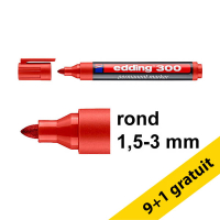 Offre : Edding 300 marqueur permanent (pointe ogive de 1,5 à 3 mm) - rouge 248688