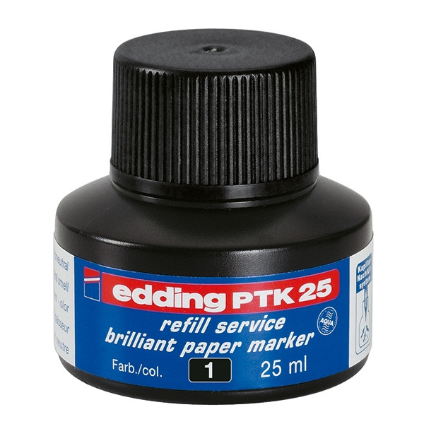 Edding PTK 25 recharge d'encre - noir 4-PTK25001 239221 - 1