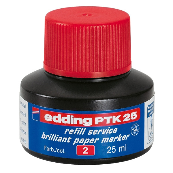 Edding PTK 25 recharge d'encre - rouge 4-PTK25002 239222 - 1
