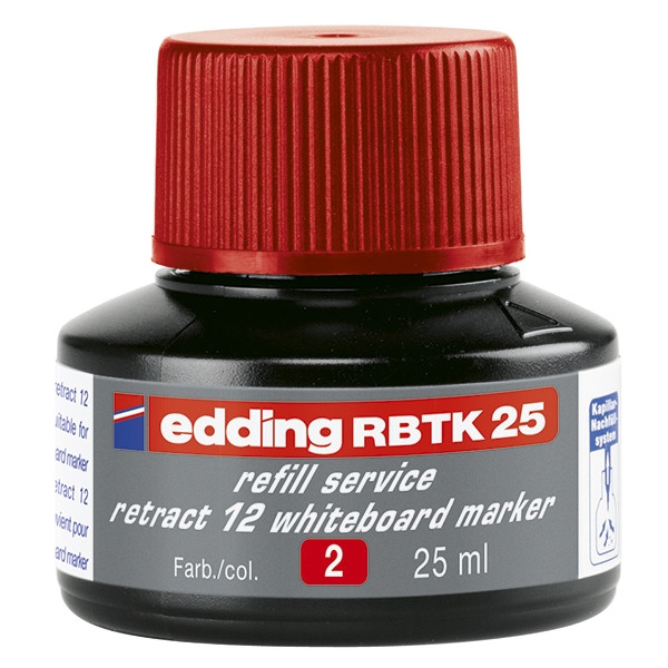 Edding RBTK 25 recharge d'encre (25 ml) - rouge 4-RBTK25002 200939 - 1
