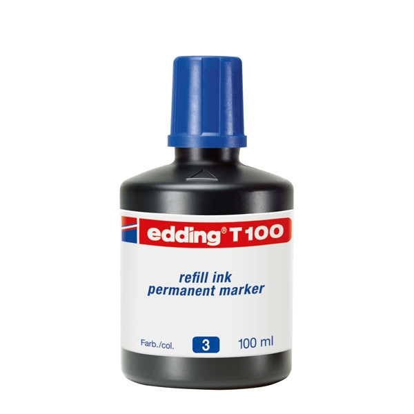 Edding T100 recharge d'encre (100 ml) - bleu 4-T100003 200556 - 1