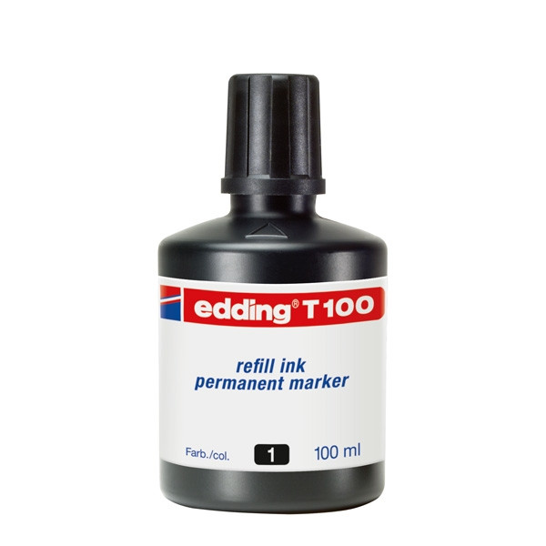 Edding T100 recharge d'encre (100 ml) - noir 4-T100001 200552 - 1