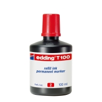Edding T100 recharge d'encre (100 ml) - rouge 4-T100002 200554