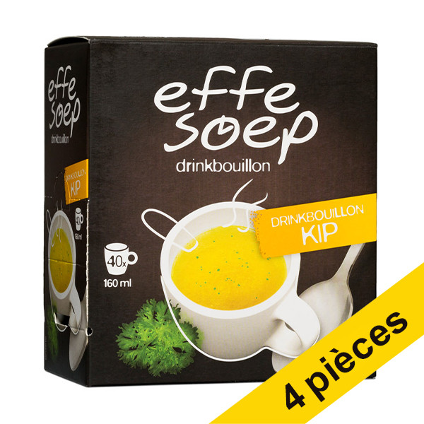Effe Soep Offre : 4x Effe Soep bouillon poulet 160 ml (40 pièces)  423196 - 1