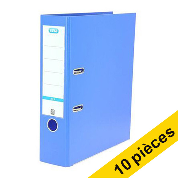 Offre: 10x Elba Smart Pro+ classeur A4 polypropylène 80 mm - bleu clair 237697 - 1