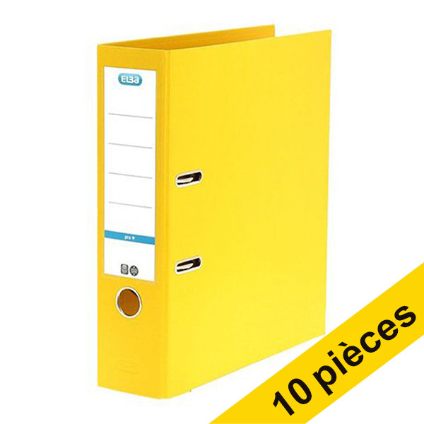 Offre: 10x Elba Smart Pro+ classeur A4 polypropylène 80 mm - jaune 237694 - 1