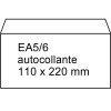 Enveloppe 110 x 220 mm - EA5/6 patte autocollante (500 pièces) - blanc