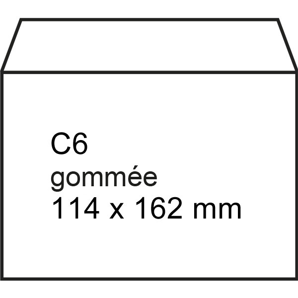 Enveloppe 114 x 162 mm - C6 patte autocollante (500 pièces) - blanc 201500 88099445 209030 - 1