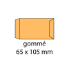 Enveloppe de salaire 65 x 105 mm gommée (1000 pièces) - marron