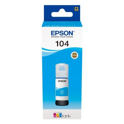 Epson 104 réservoir d'encre cyan (d'origine) C13T00P240 052084 - 1