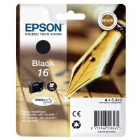 Epson 16 (T1621) cartouche d'encre noire (d'origine) C13T16214010 C13T16214012 901972