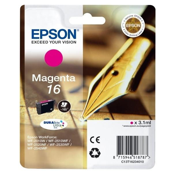 Epson 16 (T1623) cartouche d'encre magenta (d'origine) C13T16234010 C13T16234012 026524 - 1