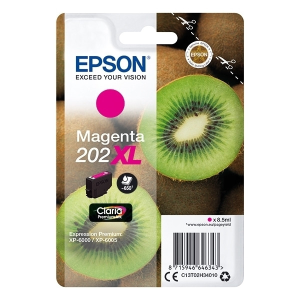 Epson 202XL cartouche d'encre haute capacité (d'origine) - magenta C13T02H34010 027142 - 1