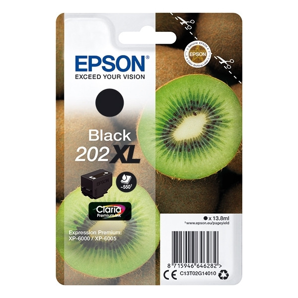 Epson 202XL cartouche d'encre noire haute capacité (d'origine) C13T02G14010 027136 - 1