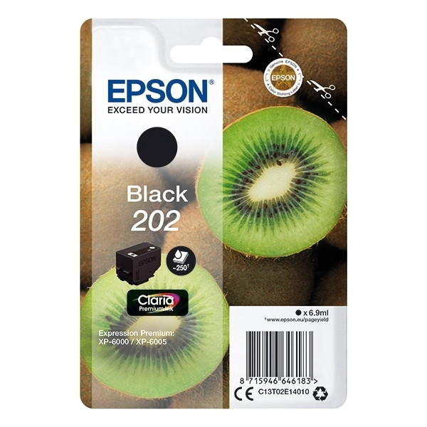 Epson 202 cartouche d'encre noire (d'origine) C13T02E14010 027126 - 1