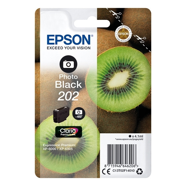 Epson 202 cartouche photo d'encre noire (d'origine) C13T02F14010 027128 - 1