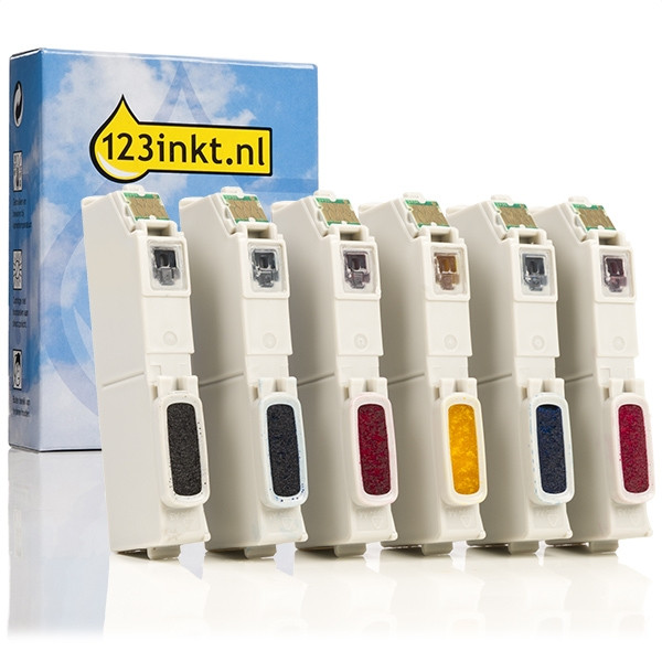 Epson 24XL (T2438) multipack 6 couleurs haute capacité (marque 123encre) C13T24384010C C13T24384011C 026603 - 1