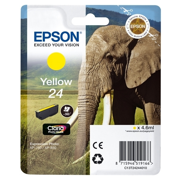 Epson 24 (T2424) cartouche d'encre jaune (d'origine) C13T24244010 C13T24244012 900777 - 1