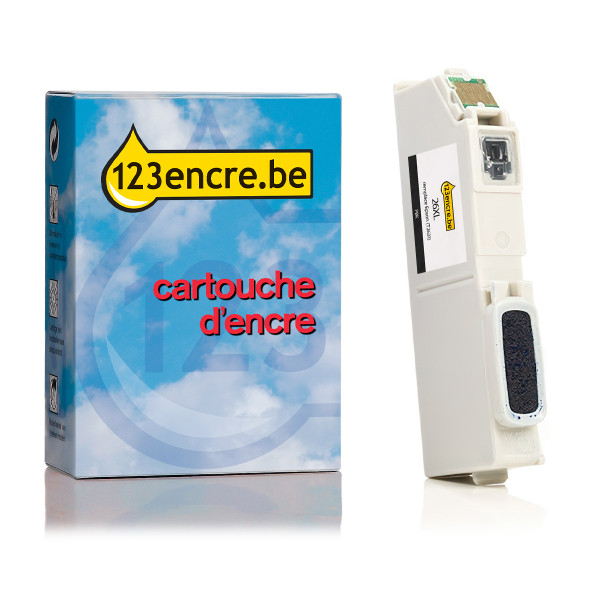 Epson 26XL (T2631) cartouche d'encre haute capacité (marque 123encre) - noir photo C13T26314010C C13T26314012C 026511 - 1