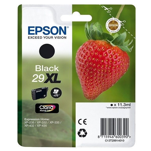 Epson 29XL (T2991) cartouche d'encre haute capacité (d'origine) - noir C13T29914010 C13T29914012 026830 - 1