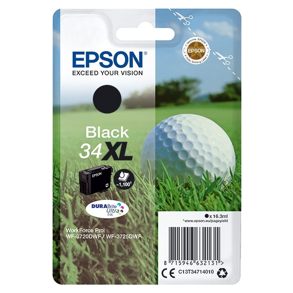 Epson 34XL (T3471) cartouche d'encre noire à haute capacité (d'origine) C13T34714010 902966 - 1