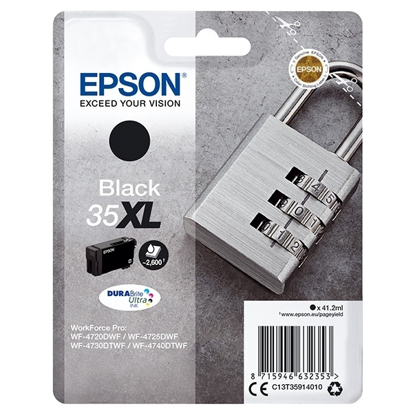 Epson 35XL (T3591) cartouche d'encre noire haute capacité (d'origine) C13T35914010 027034 - 1