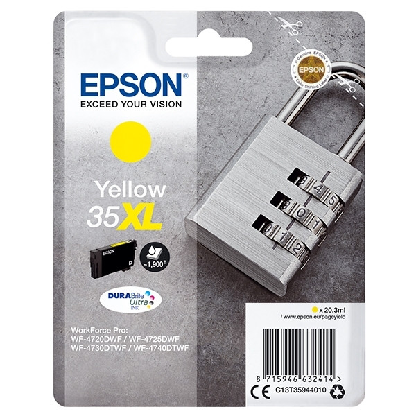 Epson 35XL (T3594) cartouche d'encre jaune haute capacité (d'origine) C13T35944010 027040 - 1