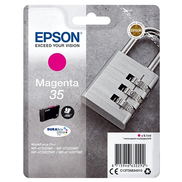 Epson 35 (T3583) cartouche d'encre magenta (d'origine) C13T35834010 027030 - 1