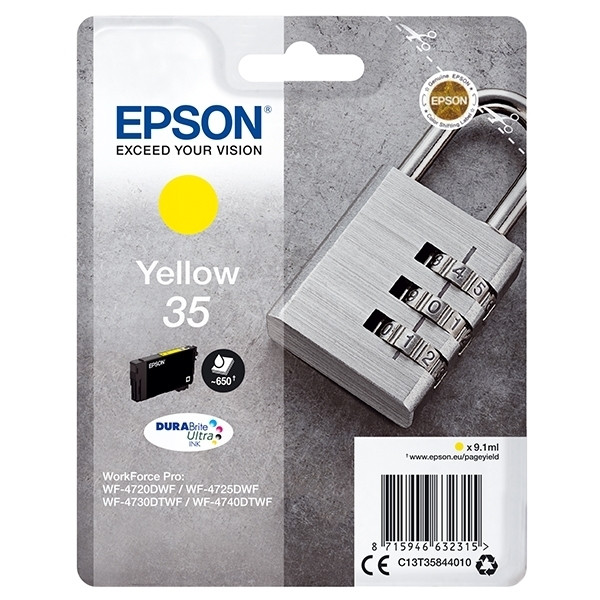Epson 35 (T3584) cartouche d'encre jaune (d'origine) C13T35844010 027032 - 1