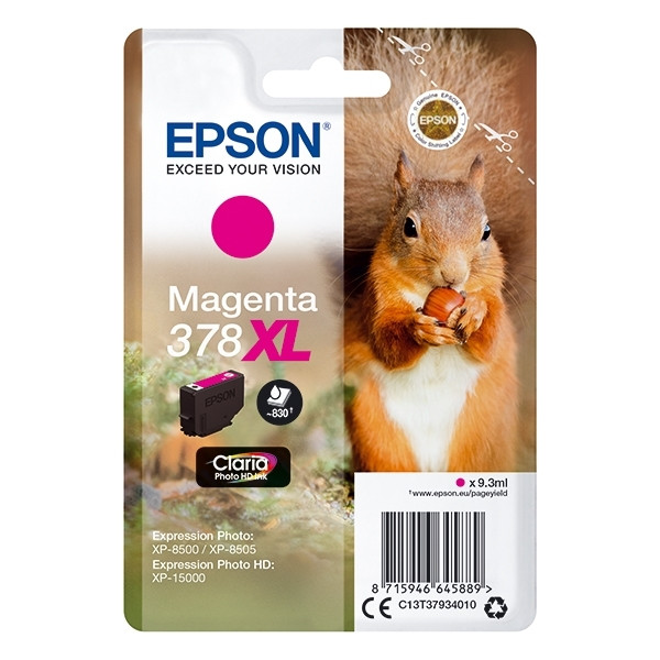 Epson 378XL cartouche d'encre haute capacité (d'origine) - magenta C13T37934010 027114 - 1