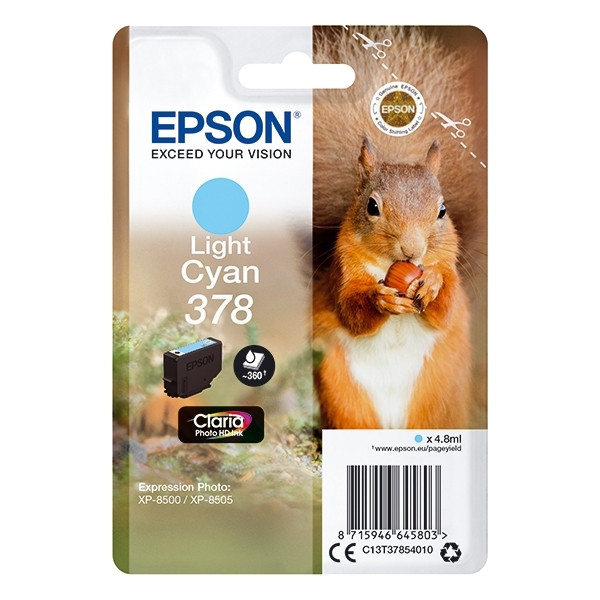 Epson 378 cartouche d'encre cyan clair (d'origine) C13T37854010 903201 - 1