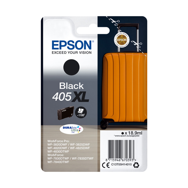Epson 405XL cartouche d'encre haute capacité (d'origine) - noir C13T05H14010 C13T05H14020 083546 - 1