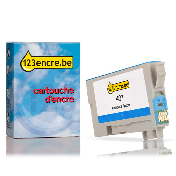 Epson 407 cartouche d'encre (marque 123encre) - cyan C13T07U240C 083559 - 1
