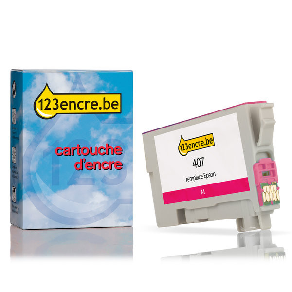 Epson 407 cartouche d'encre (marque 123encre) - magenta C13T07U340C 083561 - 1
