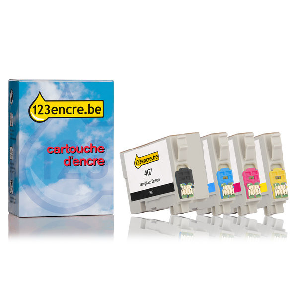Epson 407 multipack 4 couleurs (marque 123encre) C13T07U140C C13T07U240C C13T07U340C C13T07U440C 110831 - 1