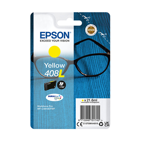 Epson 408XL cartouche d'encre haute capacité (d'origine) - jaune C13T09K44010 024130 - 1