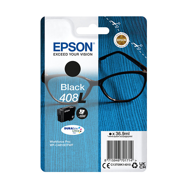 Epson 408XL cartouche d'encre haute capacité (d'origine) - noir C13T09K14010 024124 - 1
