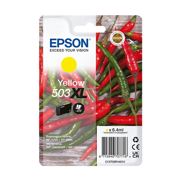 Epson 503XL cartouche d'encre haute capacité (d'origine) - jaune C13T09R44010 652056 - 1