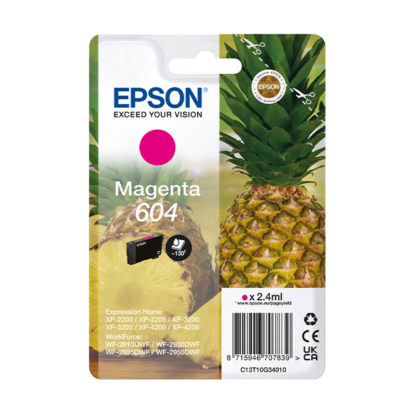 Epson 604 cartouche d'encre (d'origine) - magenta C13T10G34010 652064 - 1