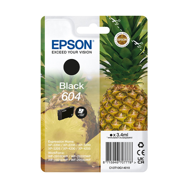 Epson 604 cartouche d'encre (d'origine) - noir C13T10G14010 652060 - 1