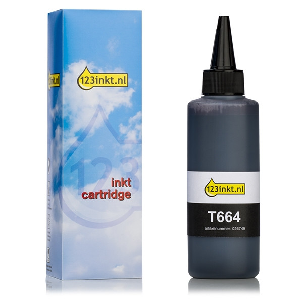 Epson 664 (T6641) réservoir d'encre (marque 123encre) - noir C13T664140C 026749 - 1