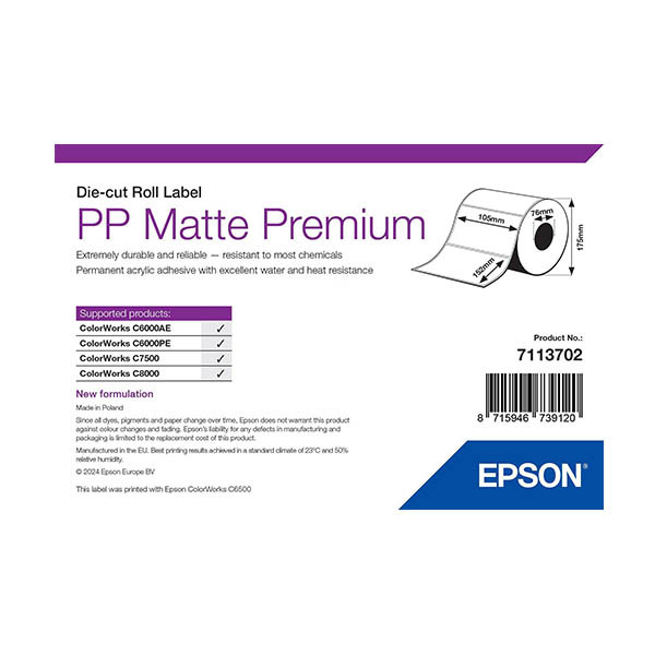 Epson 7113702 PP étiquettes mates 105 x 152 mm (d'origine) 084294 - 1